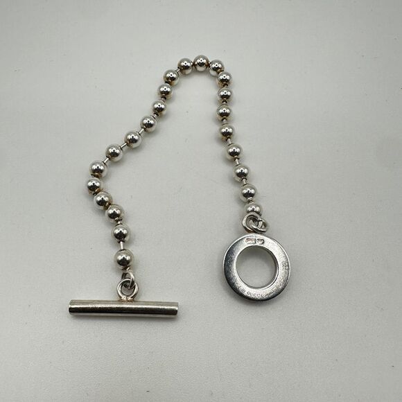 Authentic 7" Gucci Sterling Silver toggle bracelet w/ original dust bag and box! - Picture 13 of 16